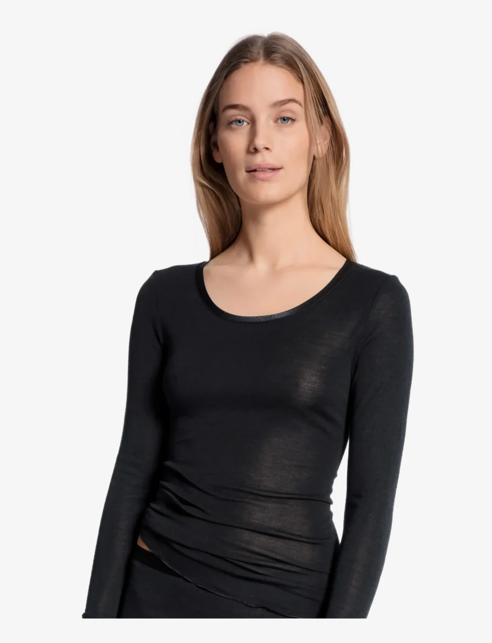 Calida - True Confidence Shirt - långärmade toppar - black - 0