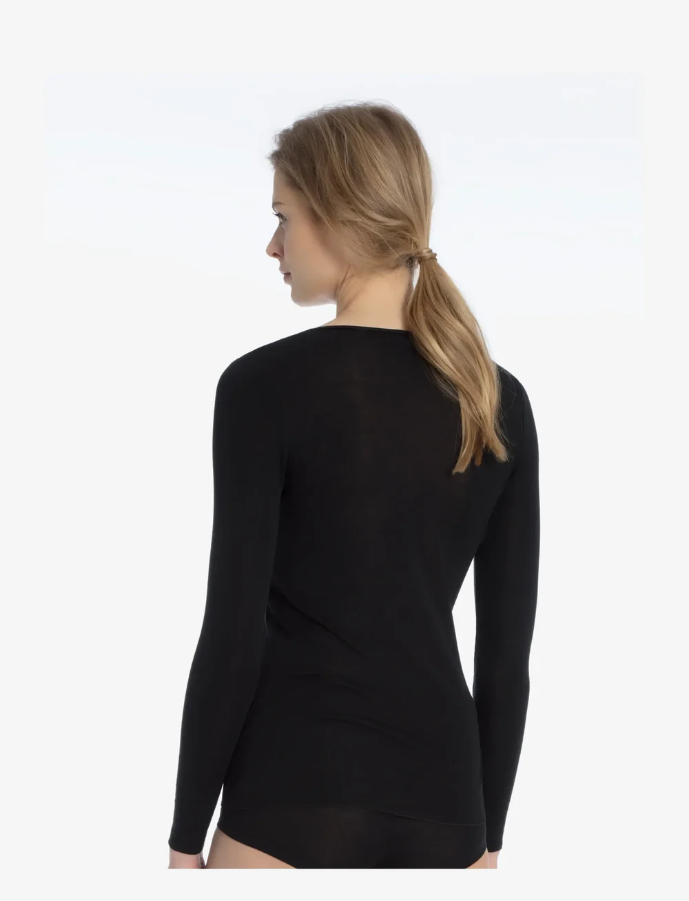 Calida - True Confidence Shirt - långärmade toppar - black - 1