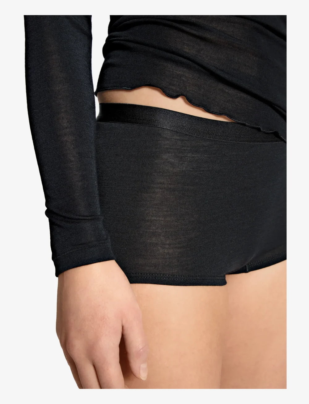 Calida - True Confidence Shirt - långärmade toppar - black - 4