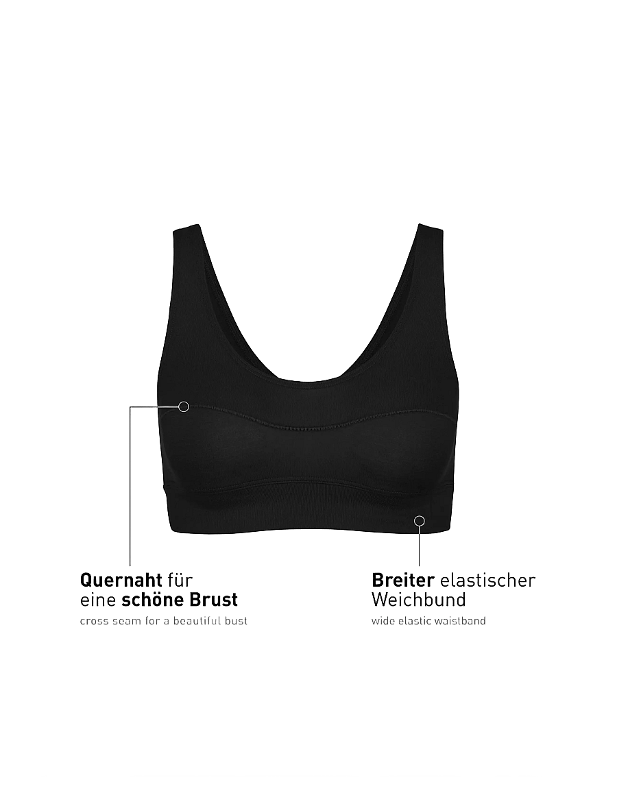 Calida - Elastic Bustier - tank-top-bhs - black - 3