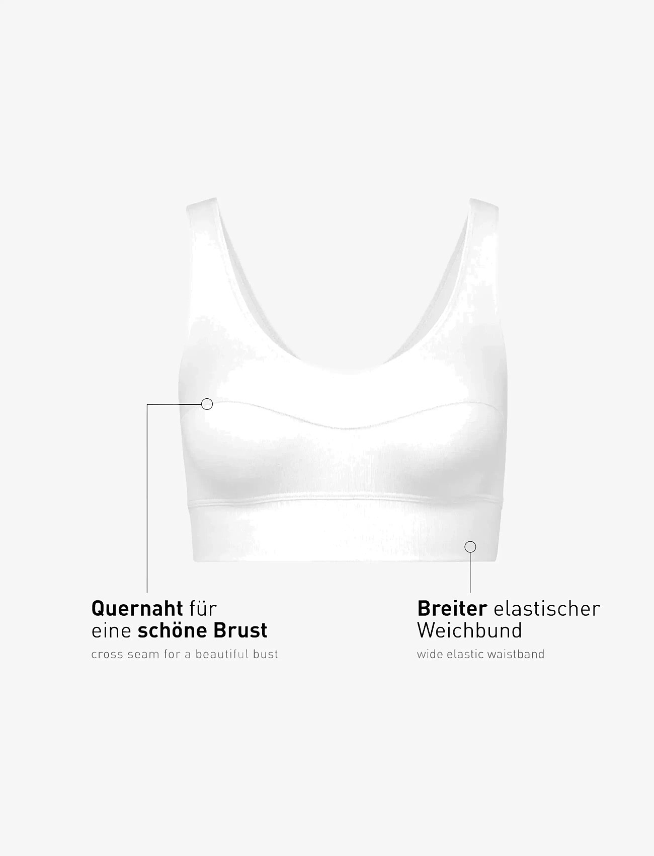 Calida - Elastic  Bustier - tank-top-bhs - white - 4