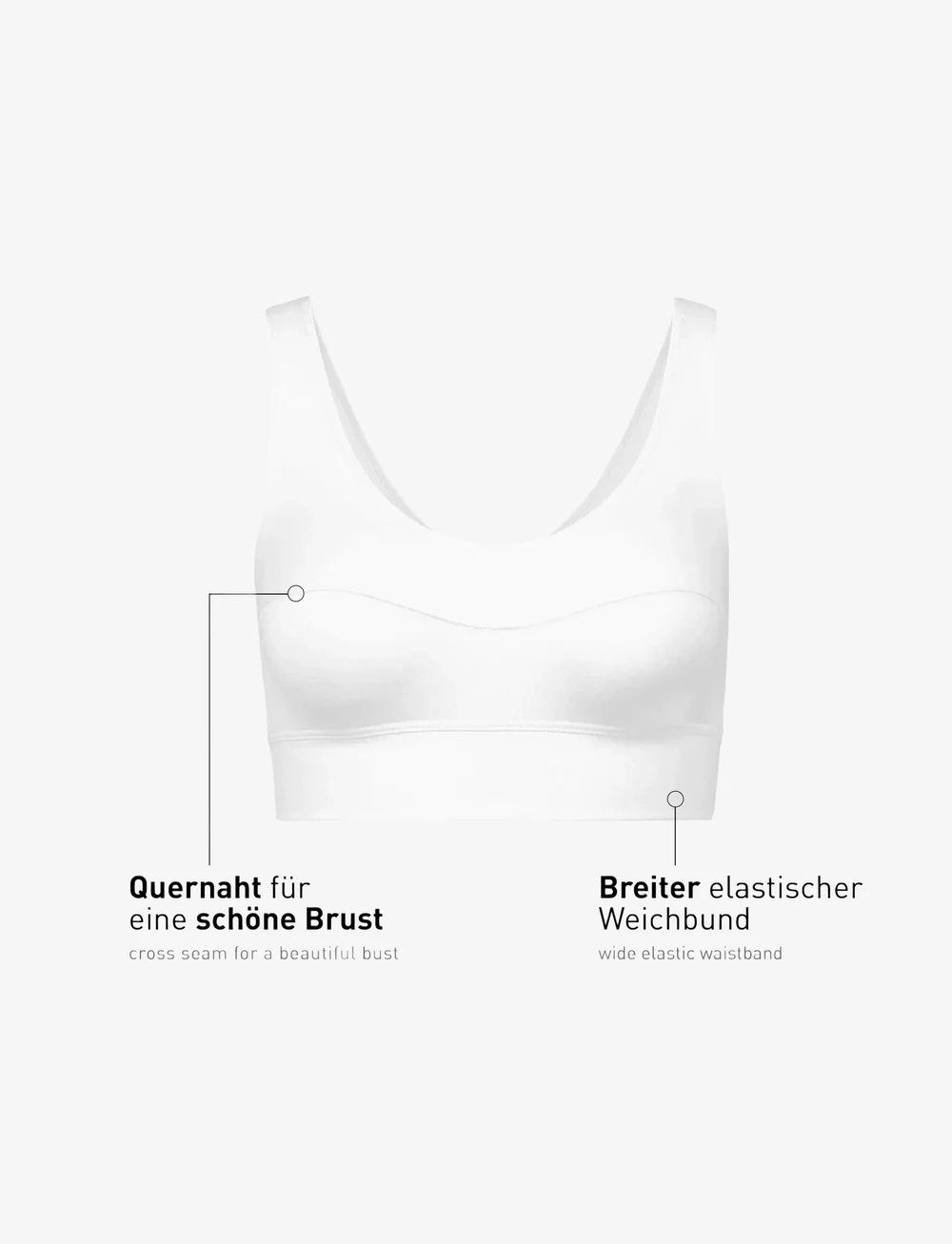 Calida - Elastic Bustier - bh-linnen - white - 5