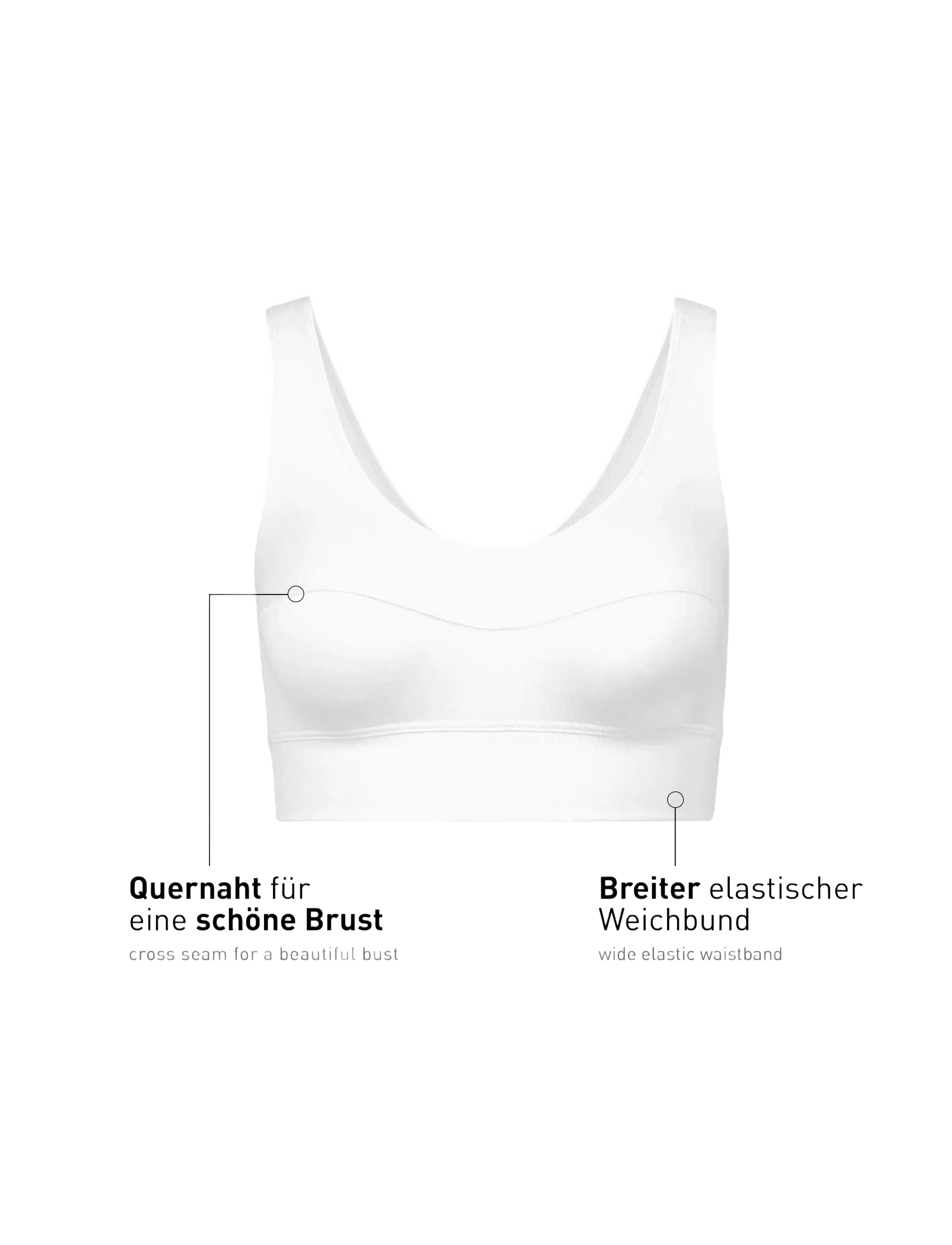 Calida - Elastic  Bustier - tanktopbeha's - white - 2