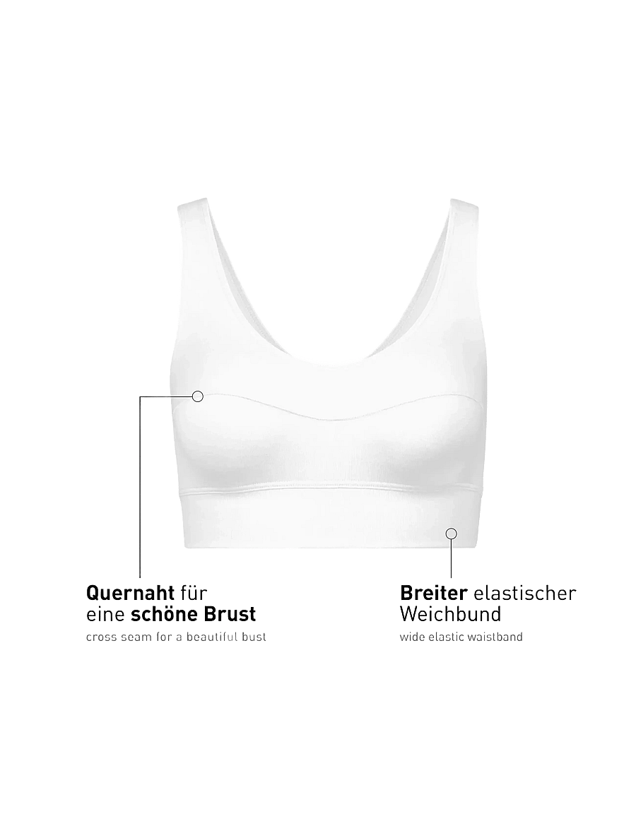 Calida - Elastic Bustier - tanktopbeha's - white - 2