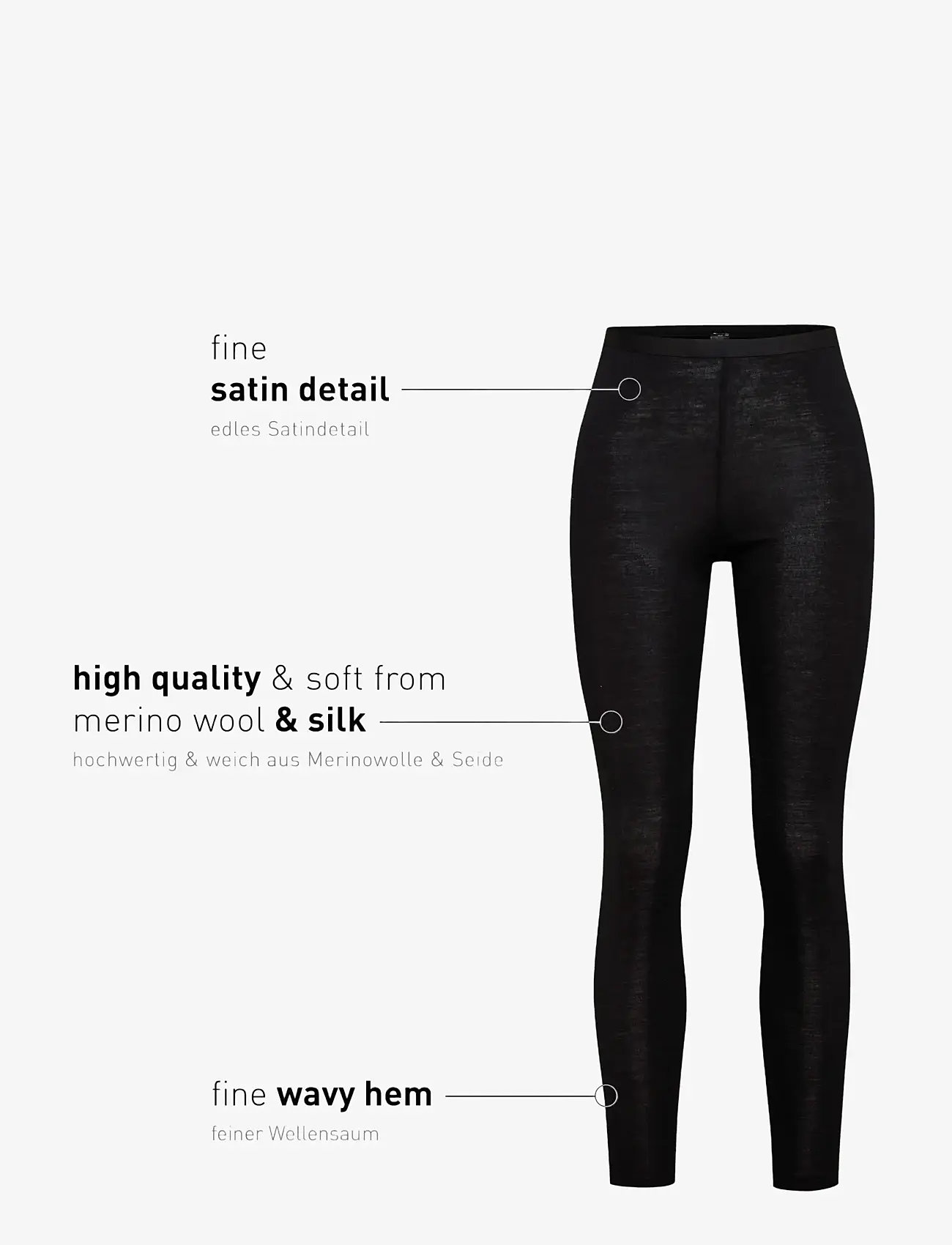 Calida - True Confidence Legging - leggings - black - 2