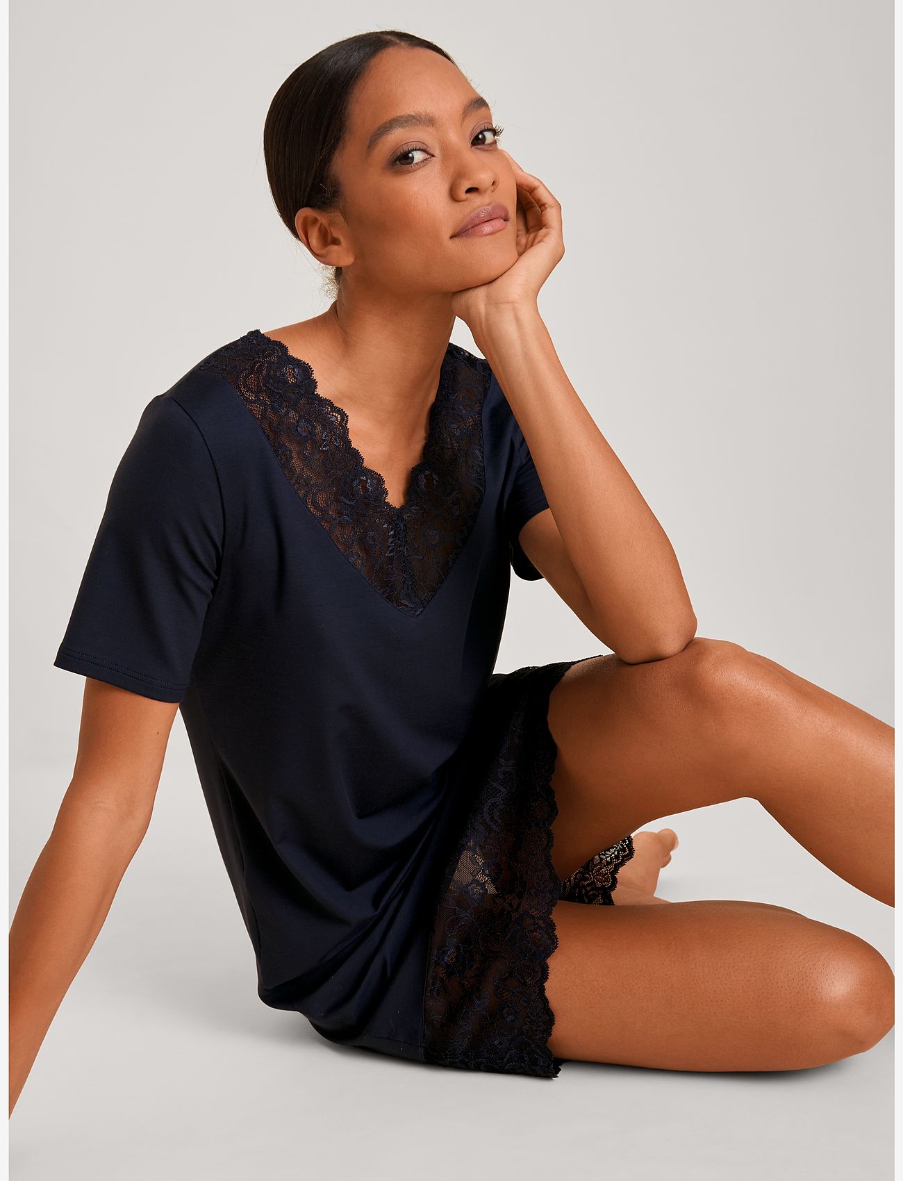 Calida - Elegant Dreams  Sleepshirt - nachthemden - dark lapis blue - 3