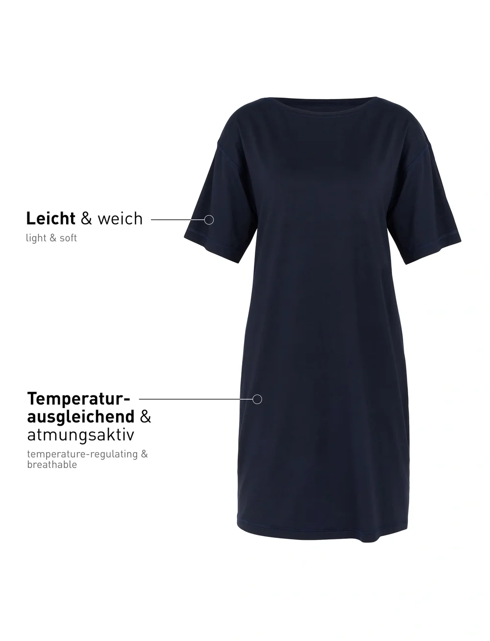 Calida - DSW Balancing Nightdress - natkjoler - dark lapis blue - 5