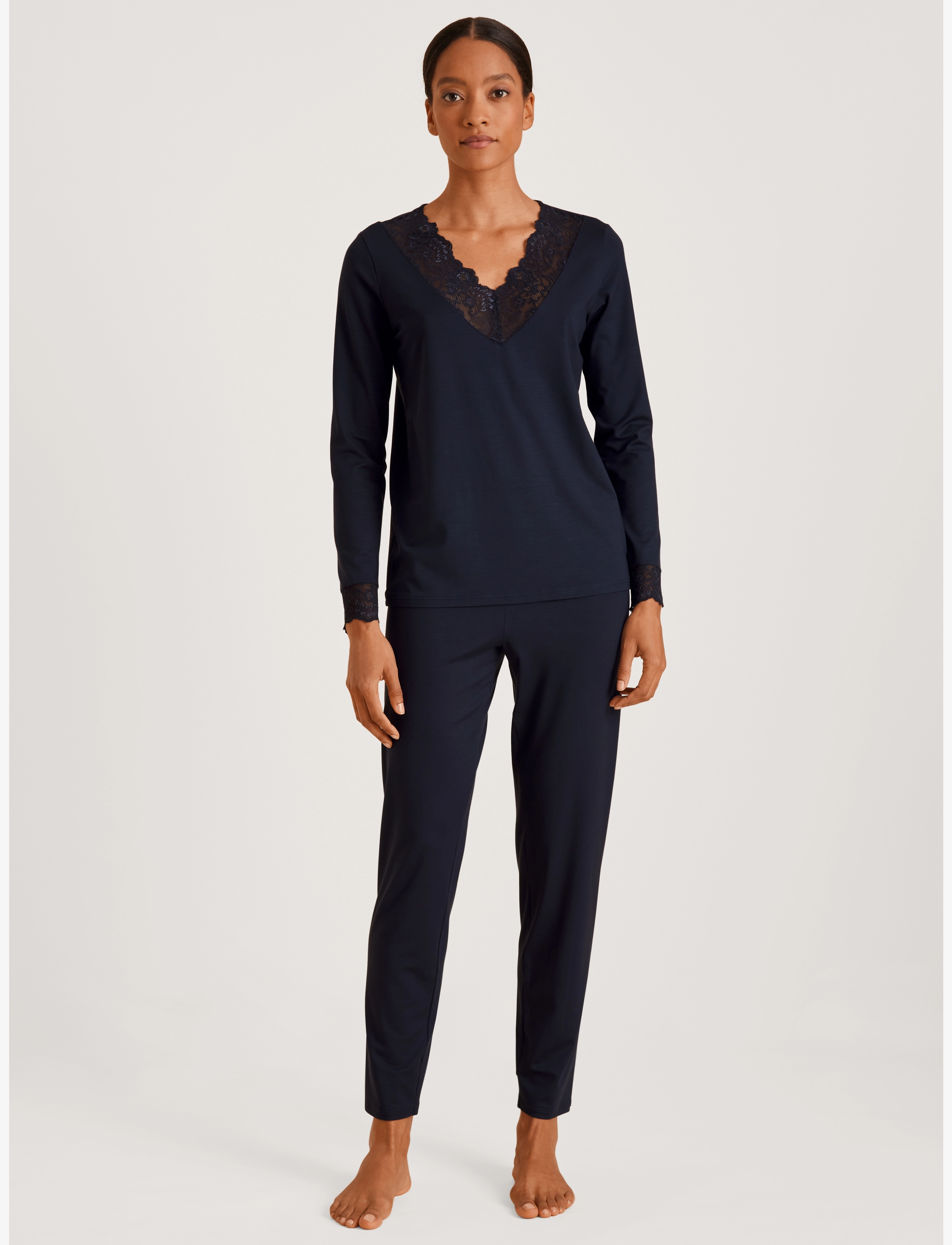 Calida Elegant Dreams Pyjamas, L, Night & Loungewear, Blau - Frauen