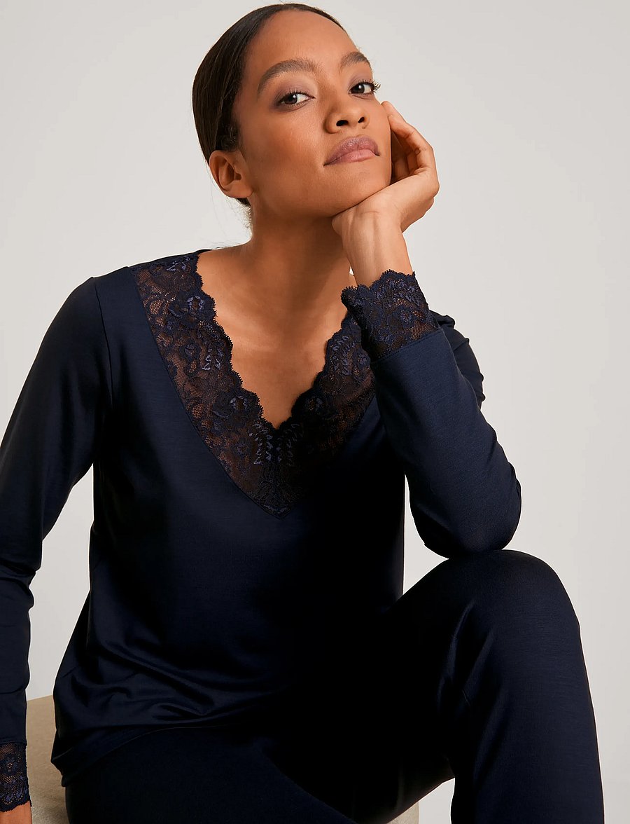 Calida - Elegant Dreams Pyjamas - pyjamas - dark lapis blue - 0