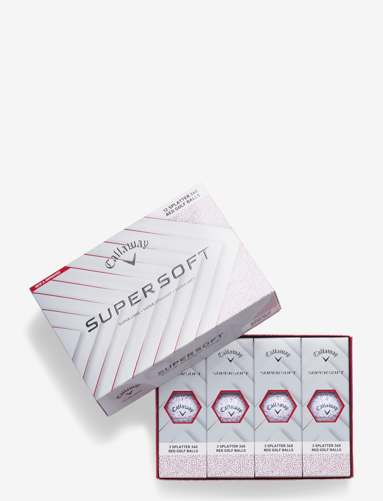 Callaway - SUPERSOFT 25 SPLATTER - golfbolde - white/red - 0
