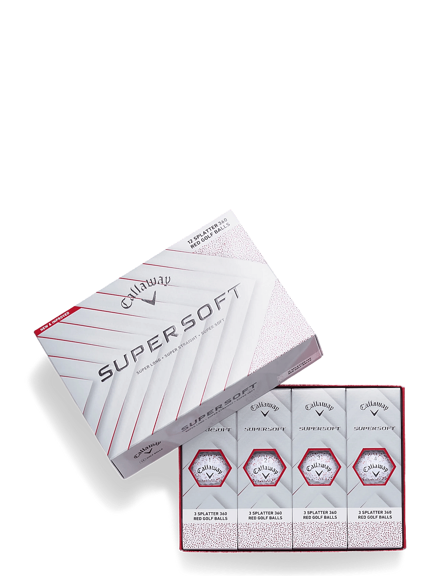 Callaway - SUPERSOFT 25 SPLATTER - golfipallid - white/red - 0