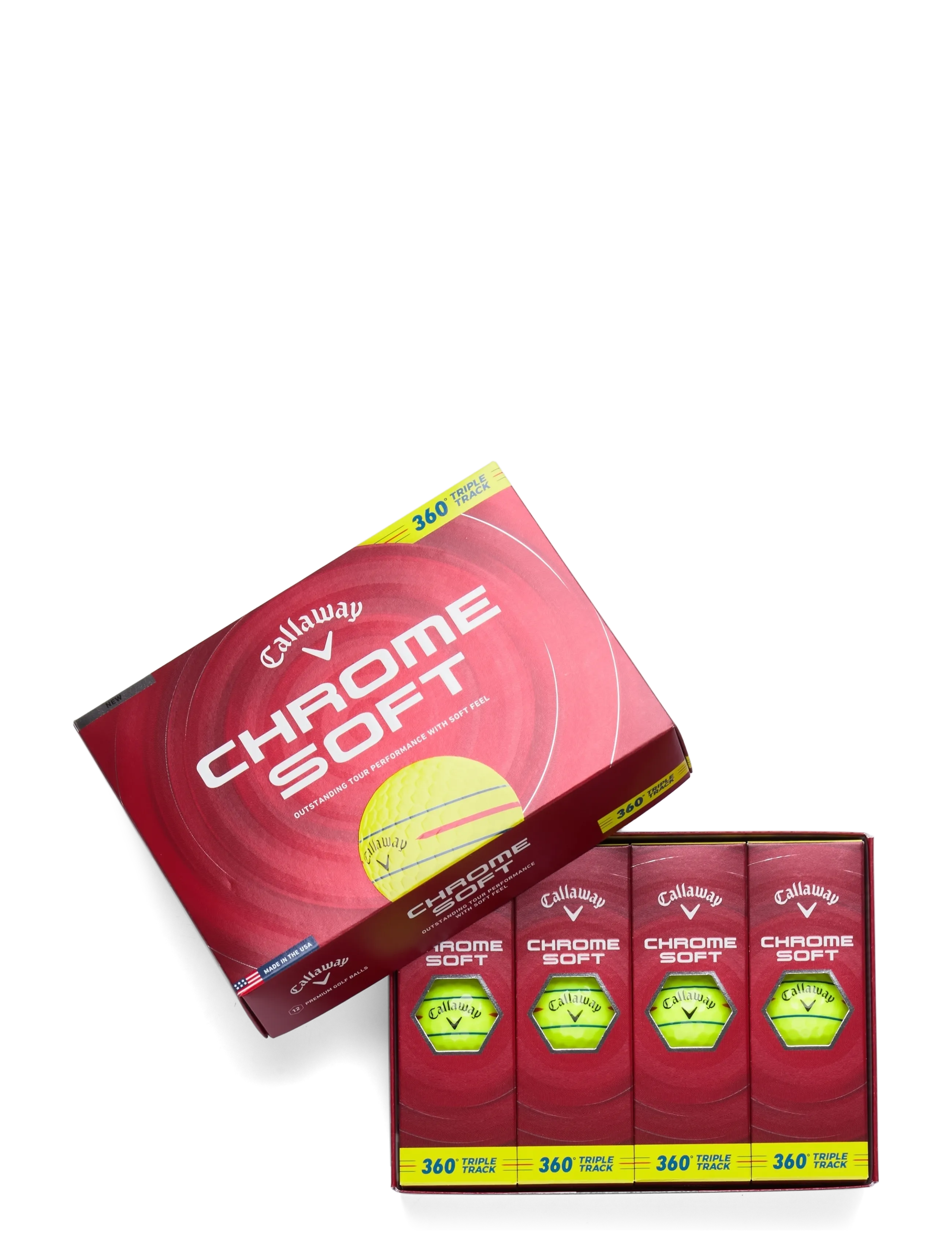 Callaway CHROME SOFT 360 TRIPLE TRACK 26 - Golfutrustning - YELLOW / yellow