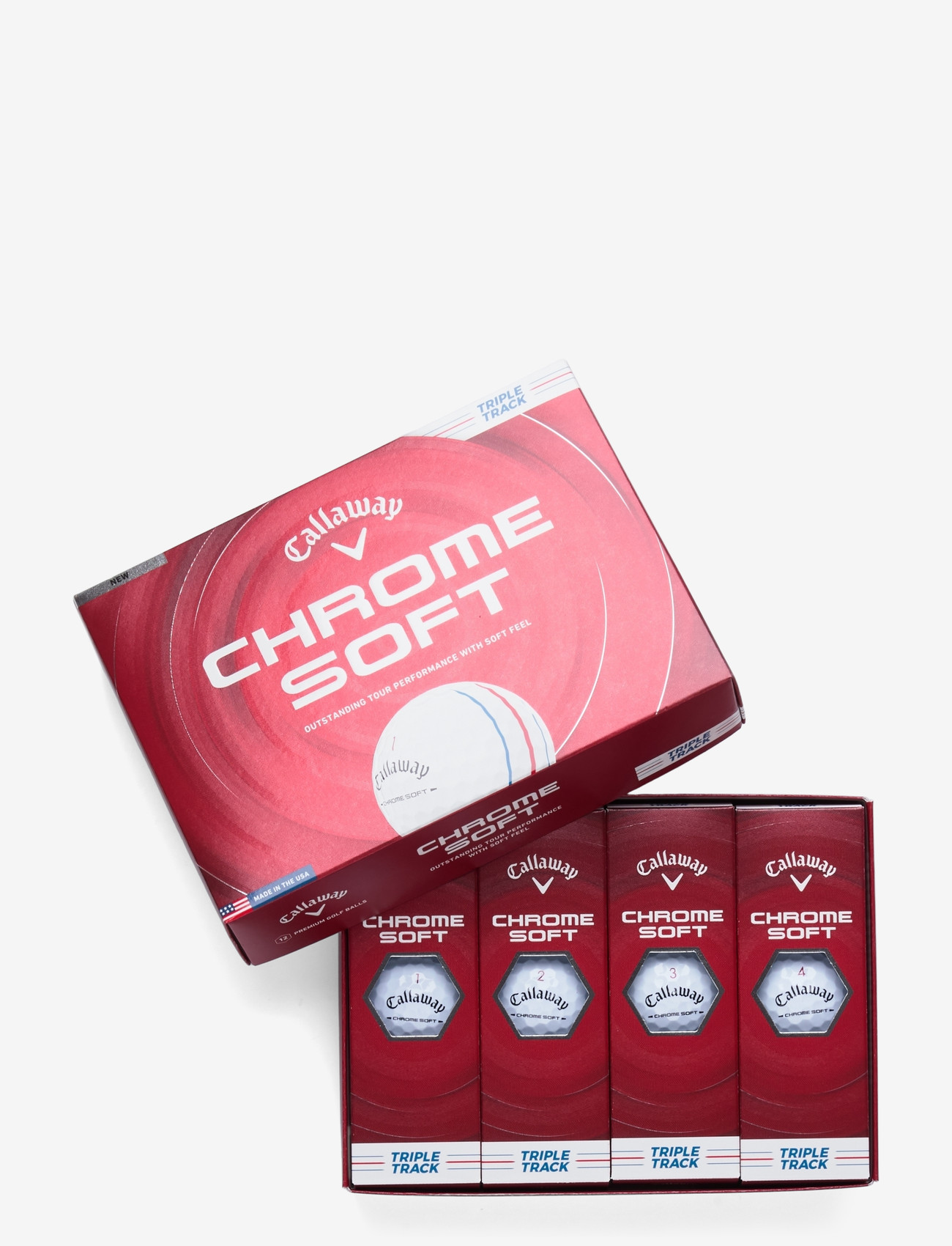 Callaway - CHROME SOFT TRIPLE TRACK 26 - golfbollar - white - 0