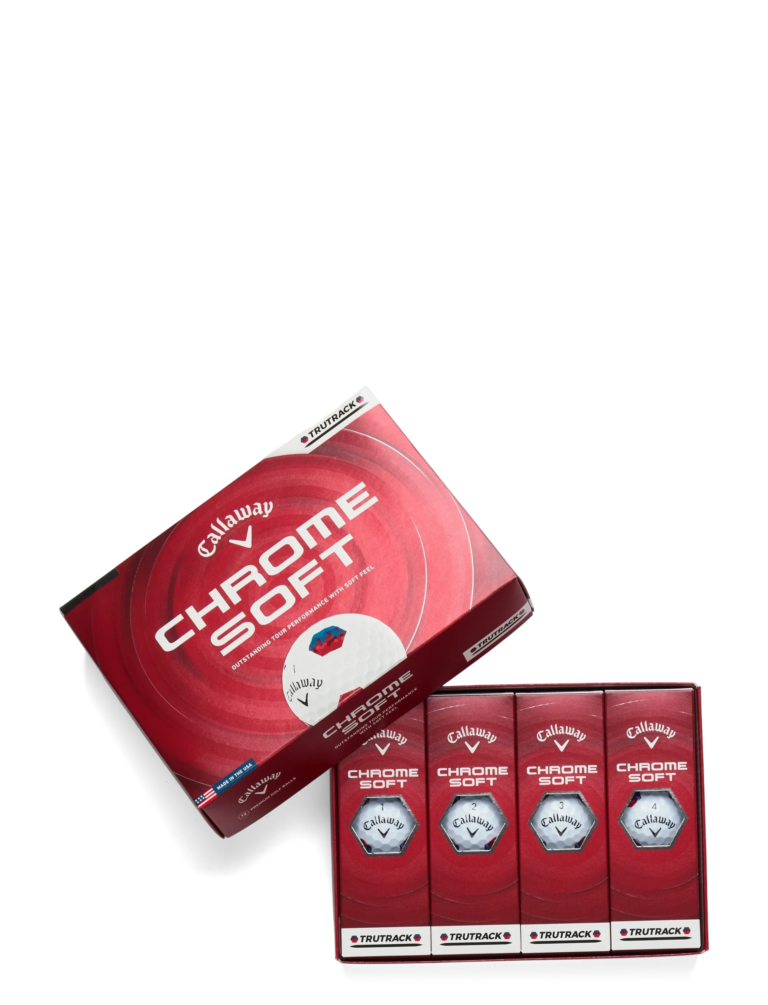 Callaway Chrome Soft Trutrack 26, One Size, White, Sport Golf Equipment > Golf Balls, Dame