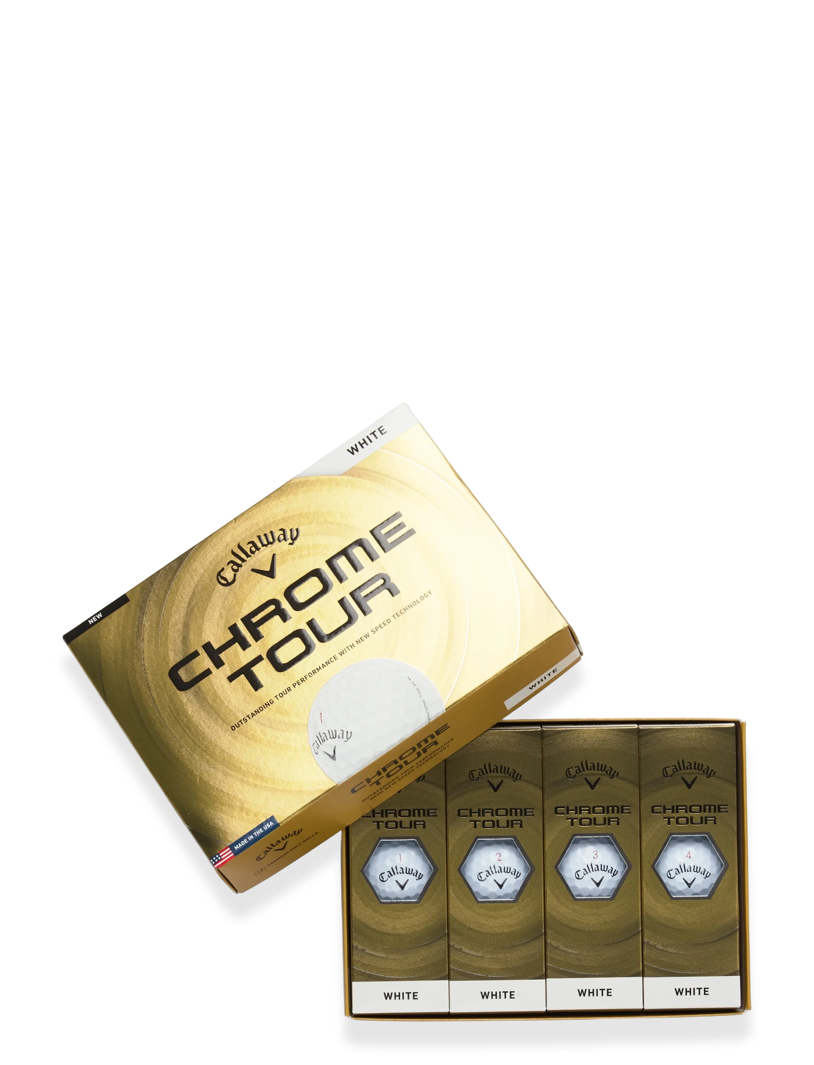 Callaway Chrome Tour 26, One Size, White, Sport Golf Equipment > Golf Balls, Dame