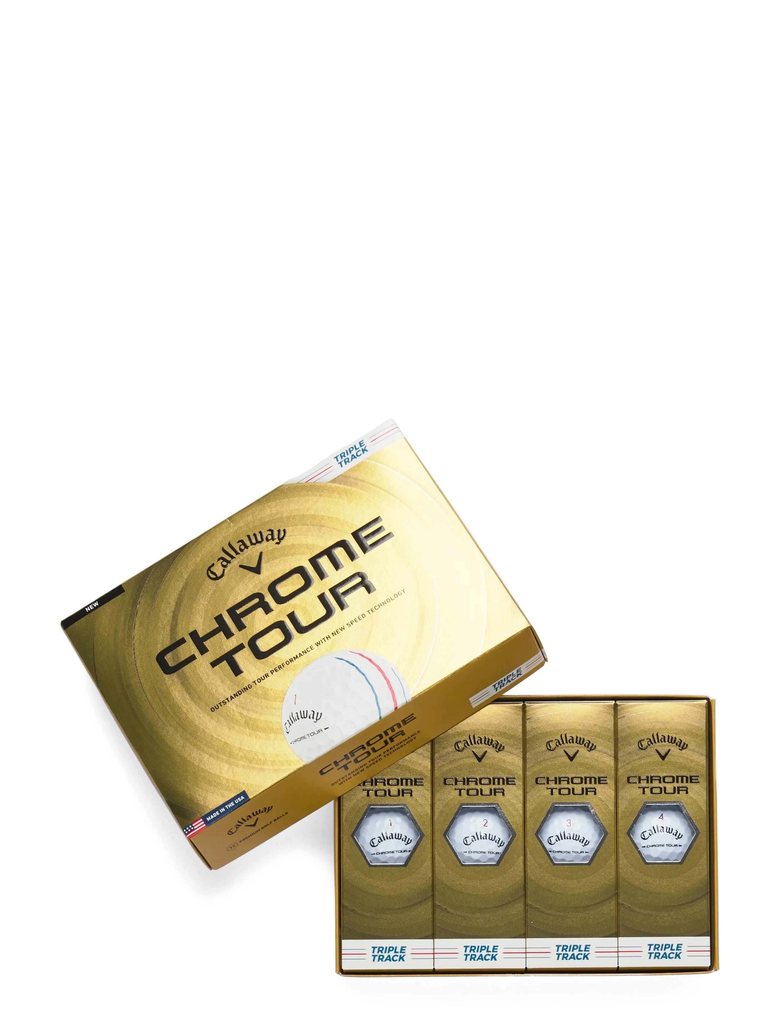 Callaway Chrome Tour Triple Track 26, One Size, White, Sport Golf Equipment > Golf Balls, Dame