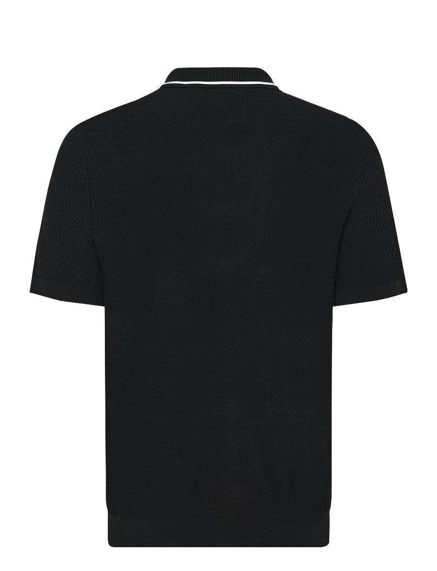 Callaway - TEXTURED SWEATER POLO - oberteile & t-shirts - caviar - 1