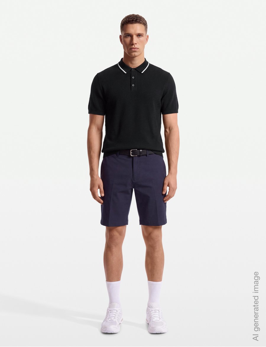 Callaway - TEXTURED SWEATER POLO - palaidinės ir marškinėliai - caviar - 0