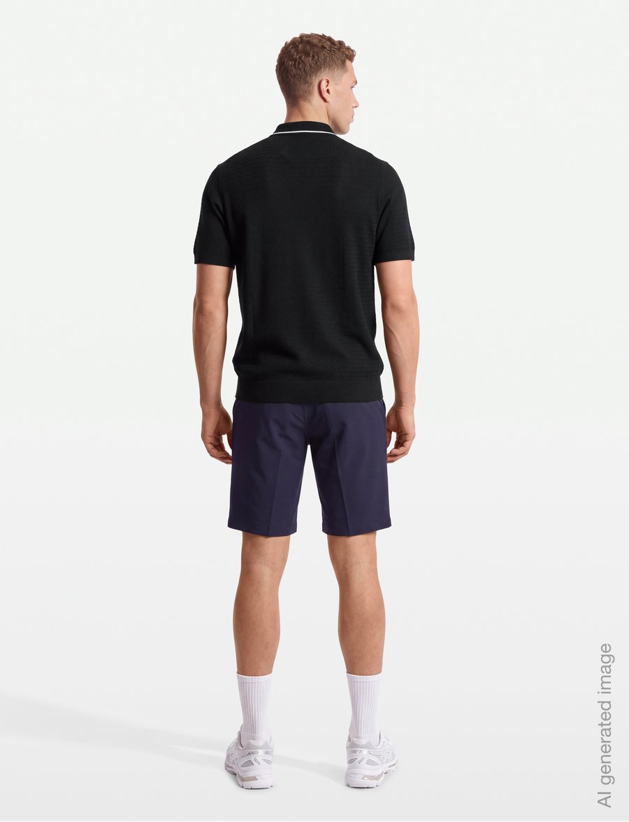 Callaway - TEXTURED SWEATER POLO - palaidinės ir marškinėliai - caviar - 4