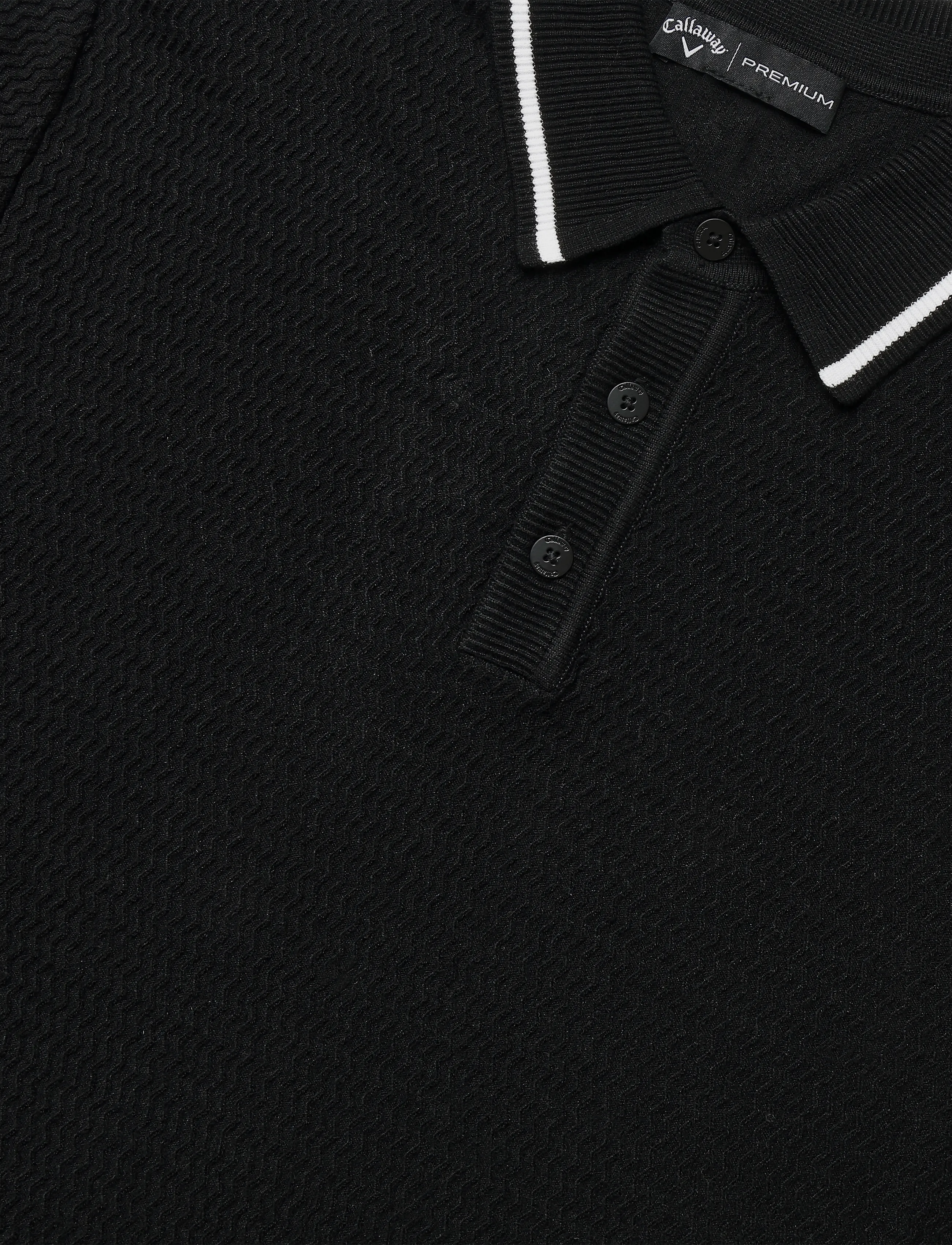 Callaway - TEXTURED SWEATER POLO - oberteile & t-shirts - caviar - 2