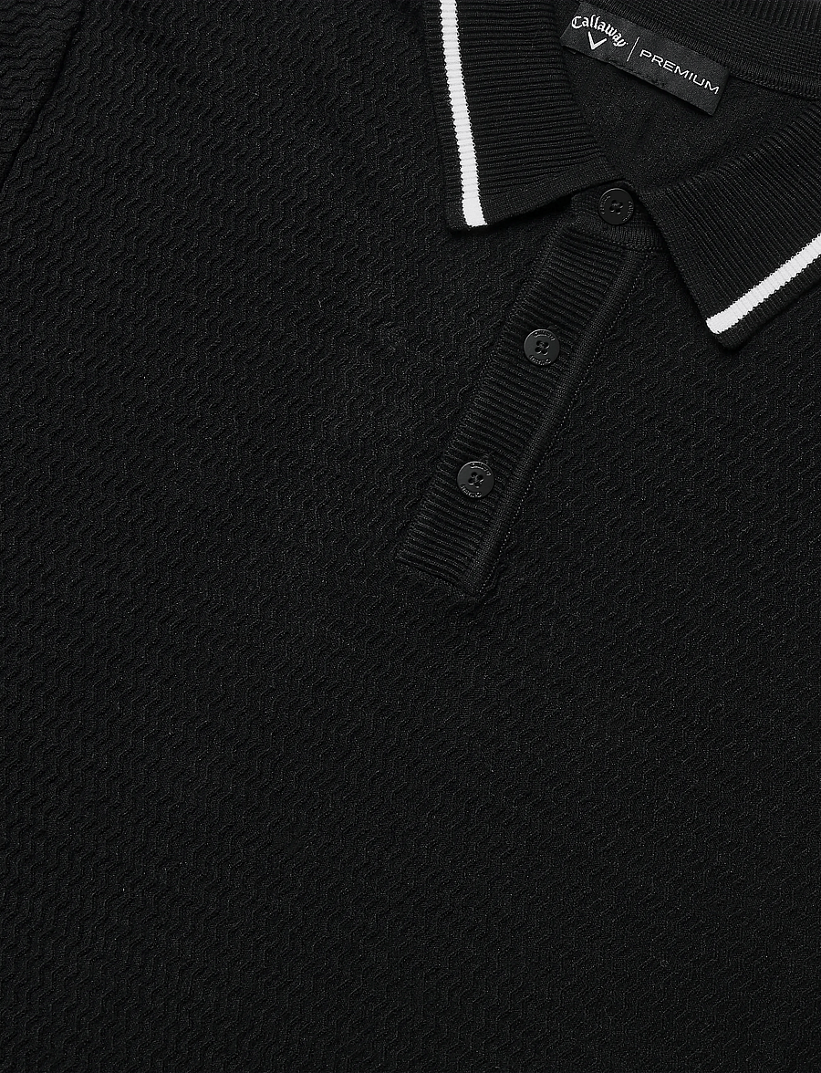 Callaway - TEXTURED SWEATER POLO - oberteile & t-shirts - caviar - 2