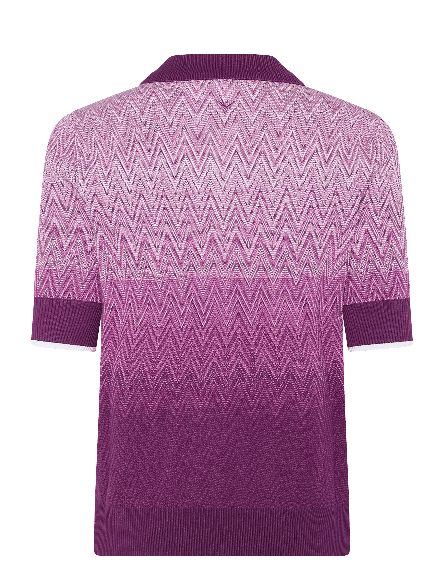Callaway - Women's Chevron Long Sleeve Golf Sweater - oberteile & t-shirts - gloxinia - 1