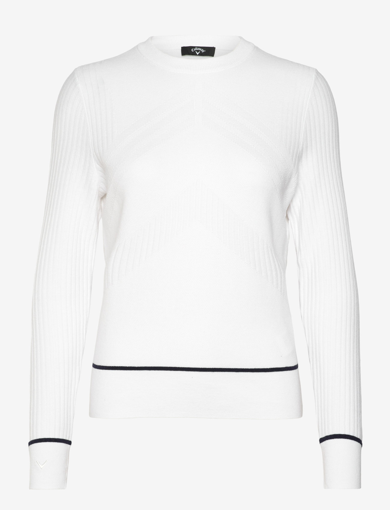 Callaway - Chev Sweater with Tipping - Överdelar - brilliant white - 1