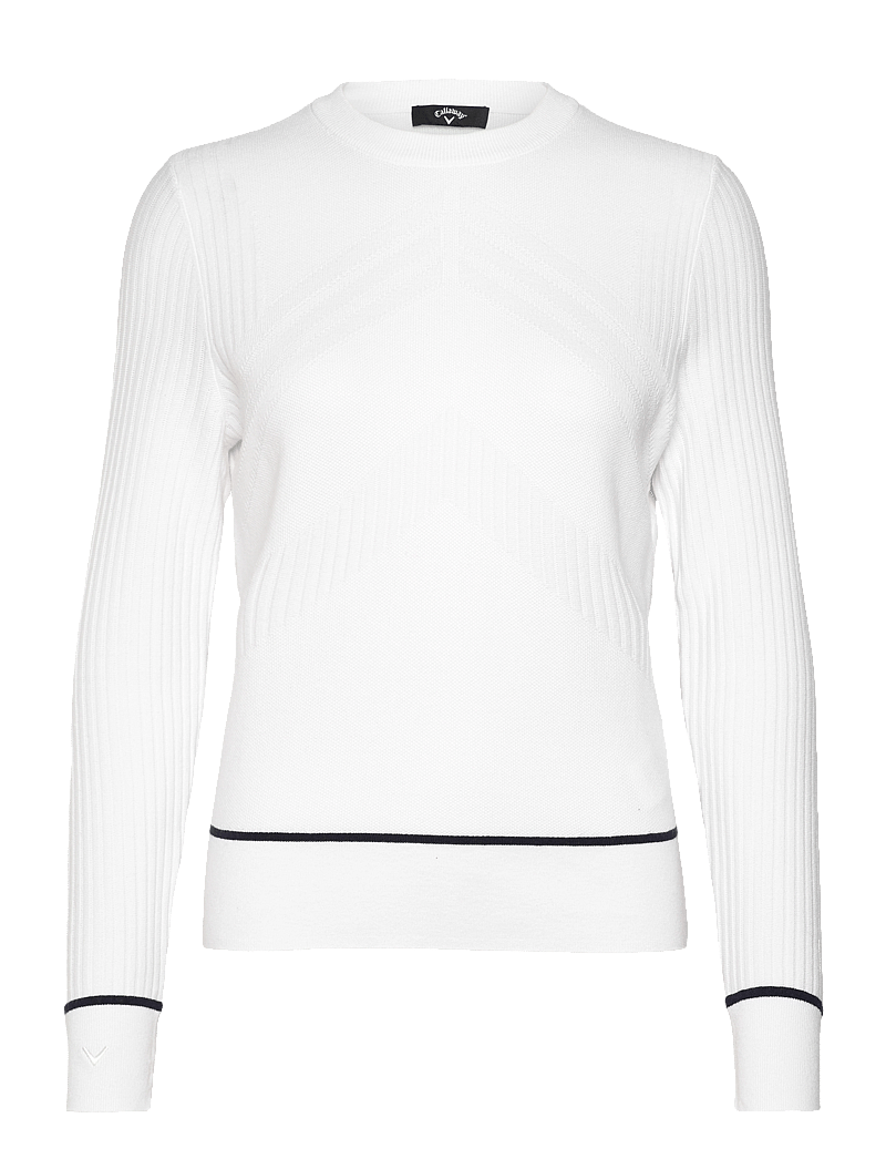 Callaway - Chev Sweater with Tipping - Överdelar - brilliant white - 1