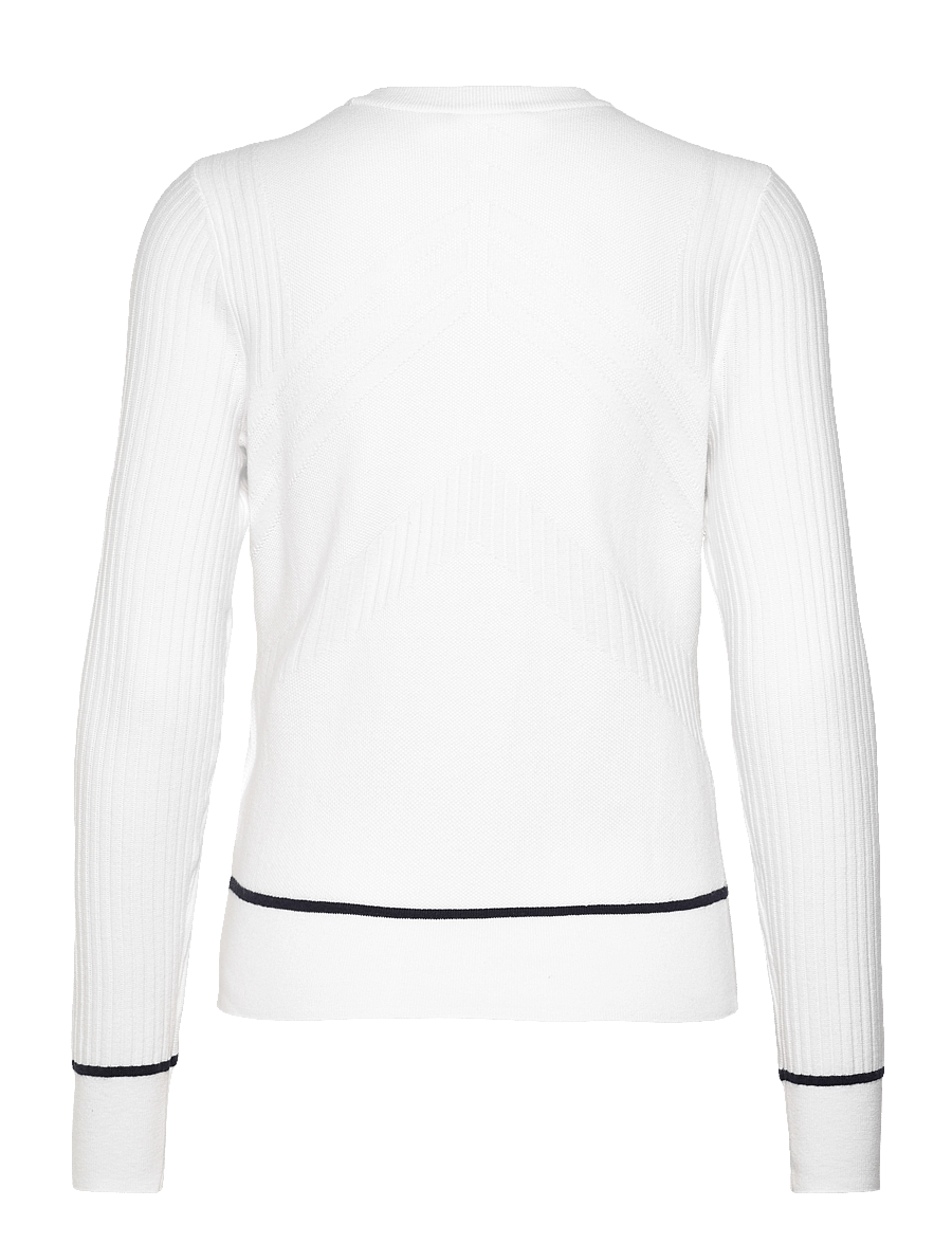 Callaway - Chev Sweater with Tipping - brilliant white - 2