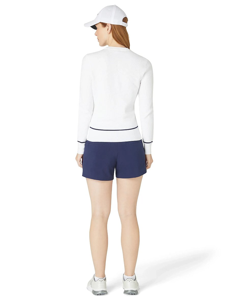 Callaway - Chev Sweater with Tipping - brilliant white - 3