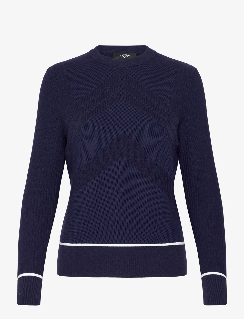 Callaway - Chev Sweater with Tipping - oberteile - peacoat - 1
