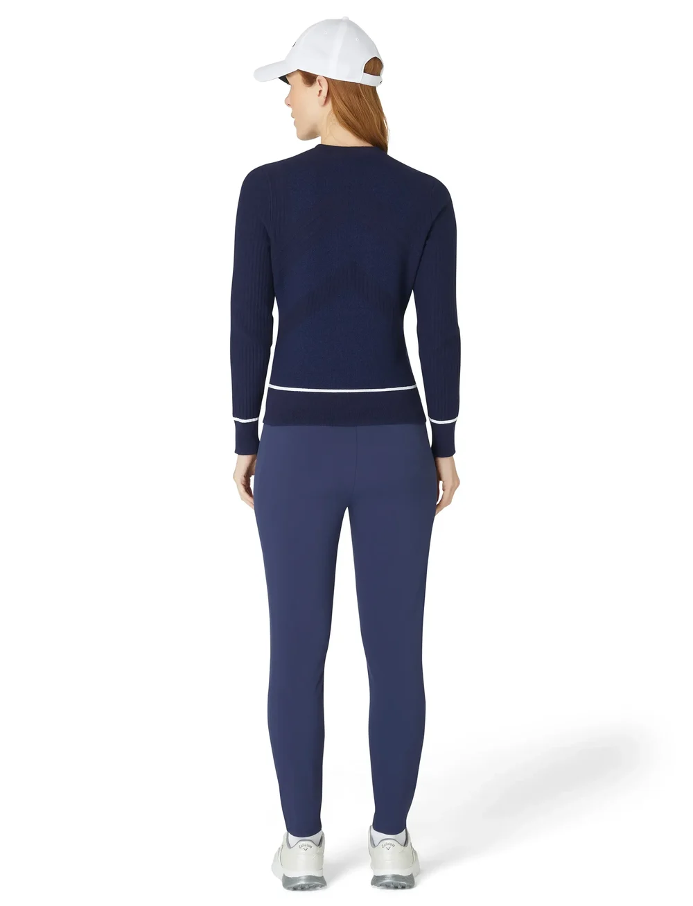 Callaway - Chev Sweater with Tipping - oberteile - peacoat - 3