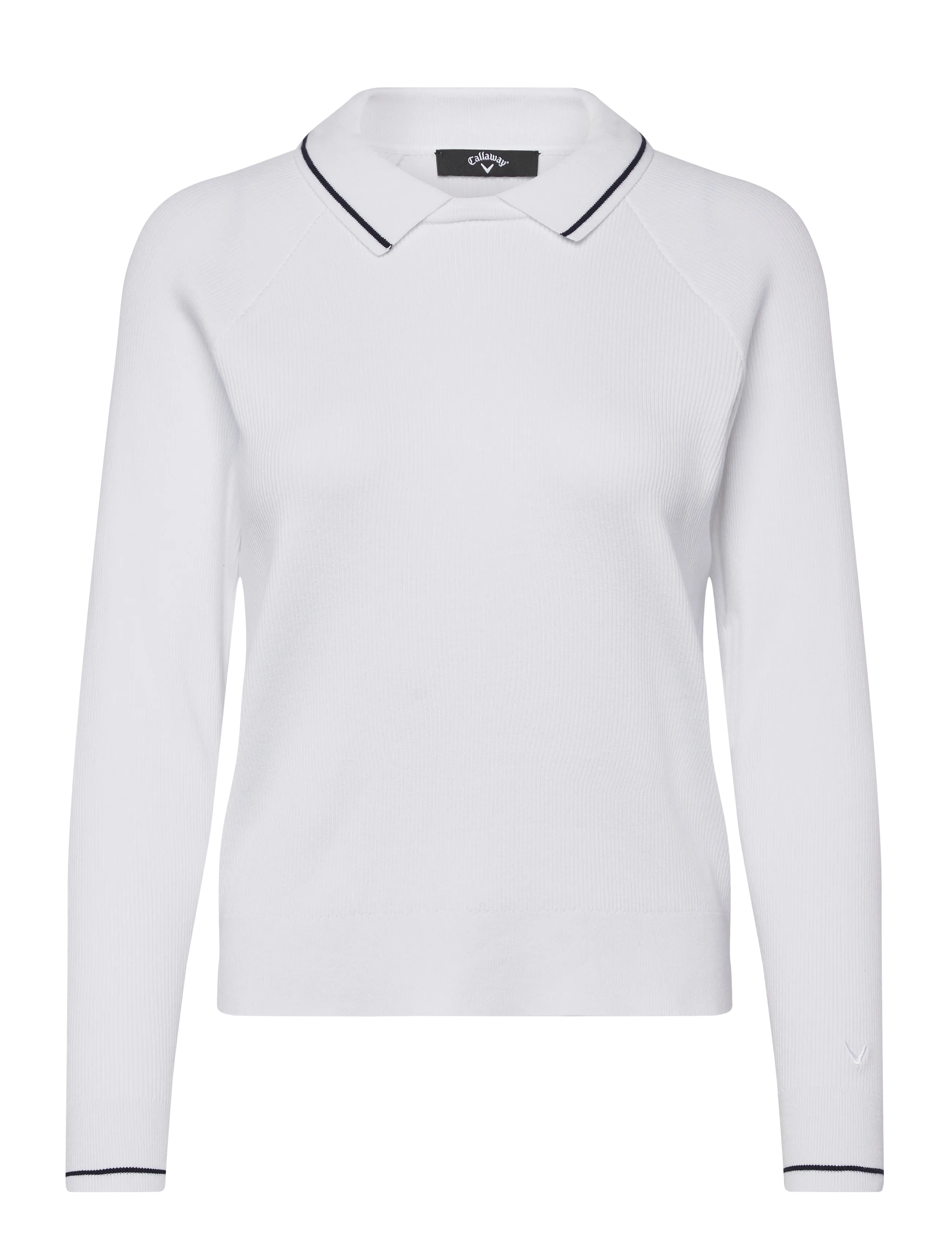 CALLAWAY Collared Knit Pullover Weiß - L - Damen