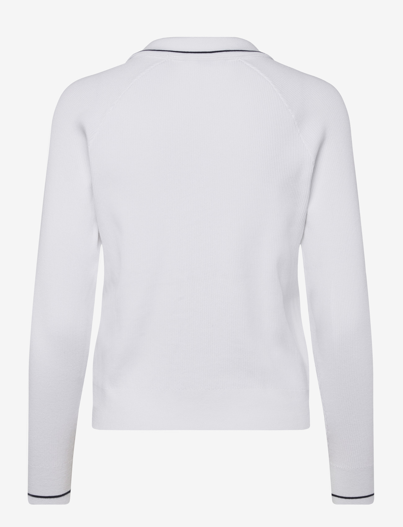 Callaway - Collared Knit Sweater - sweatshirts - brilliant white - 1