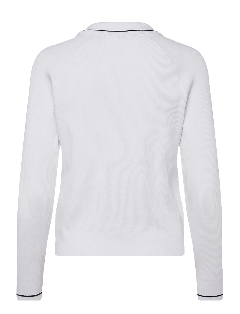 Callaway - Collared Knit Sweater - sweatshirts - brilliant white - 1