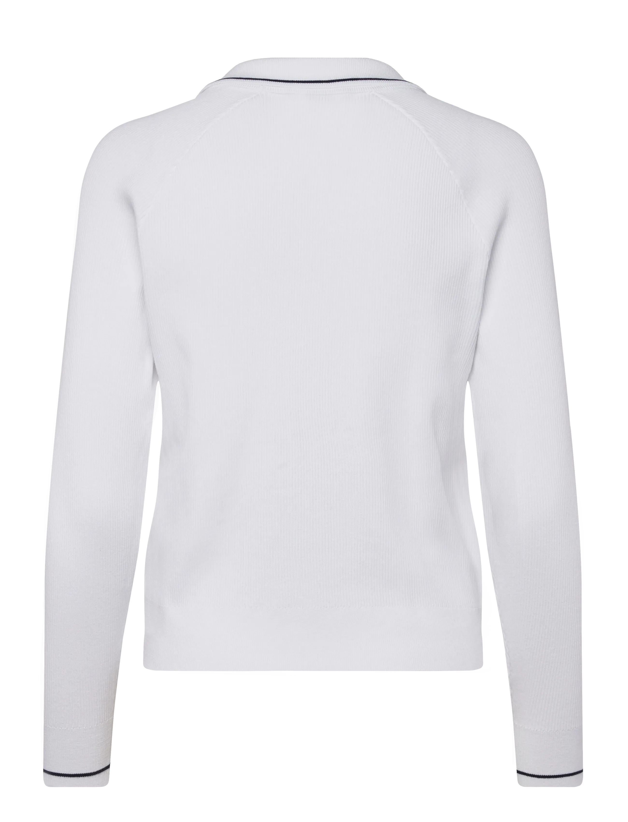 Callaway - Collared Knit Sweater - sweatshirts - brilliant white - 1