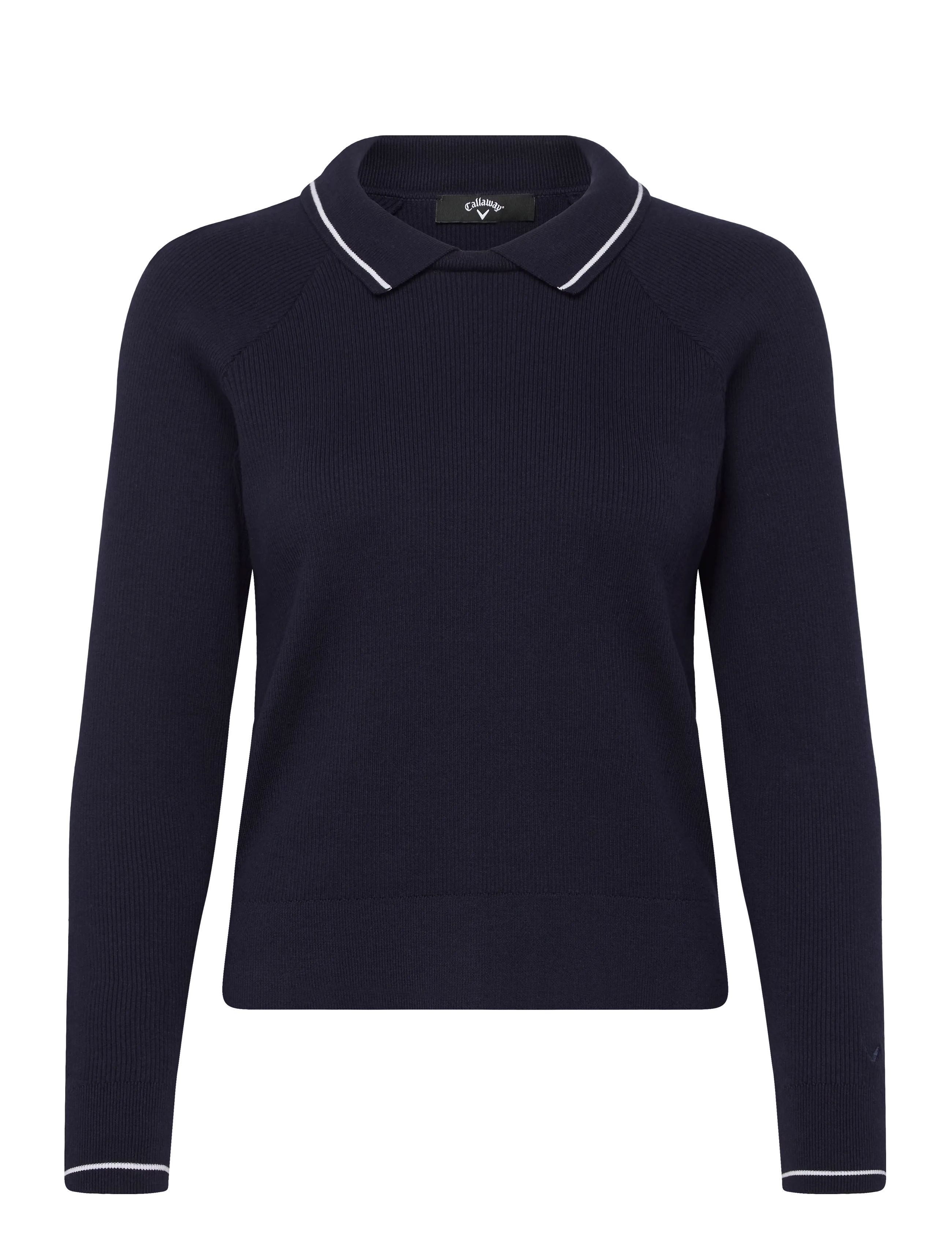 CALLAWAY Collared Knit Pullover Navy - XS - Damen