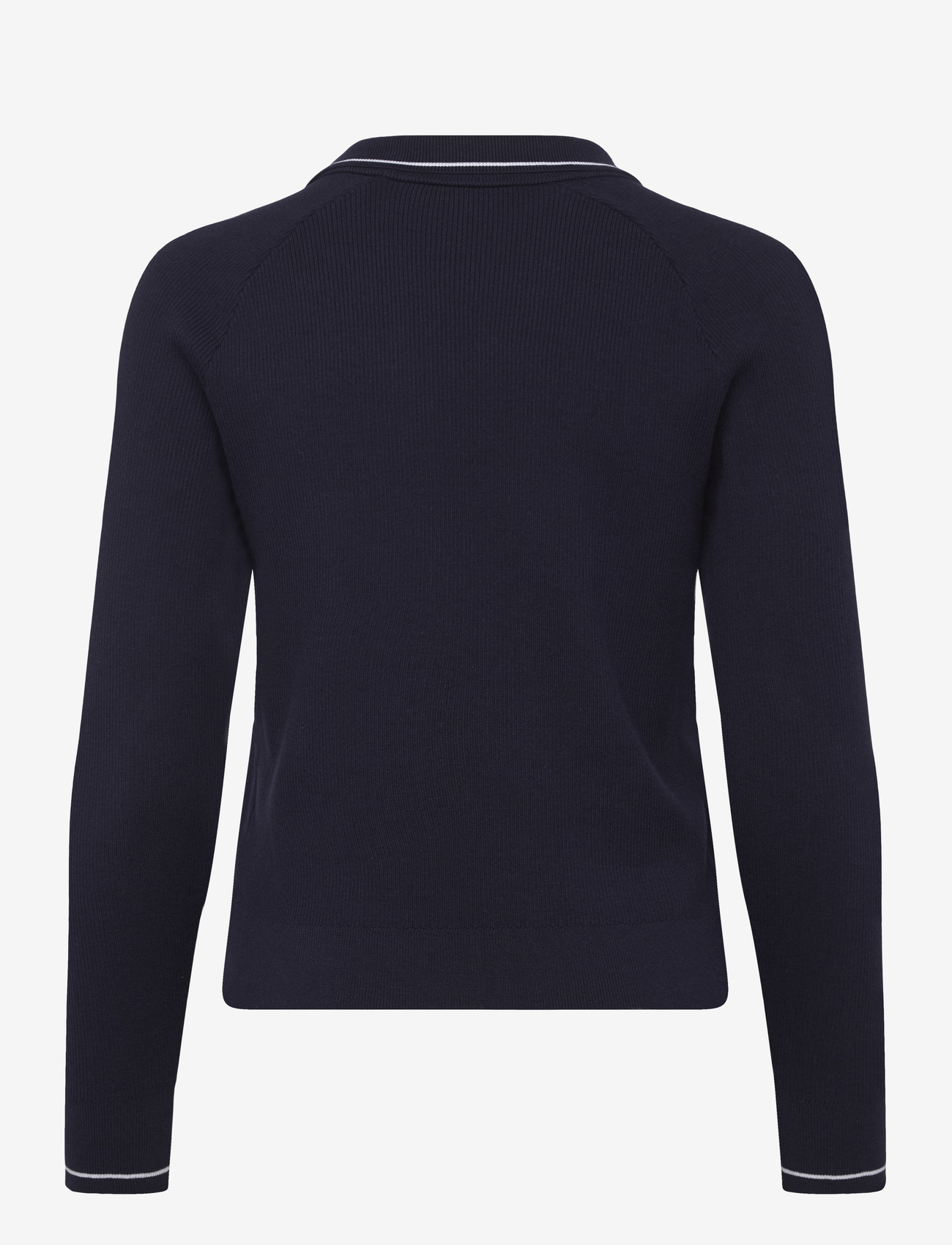 Callaway - Collared Knit Sweater - sweatshirts - peacoat - 1