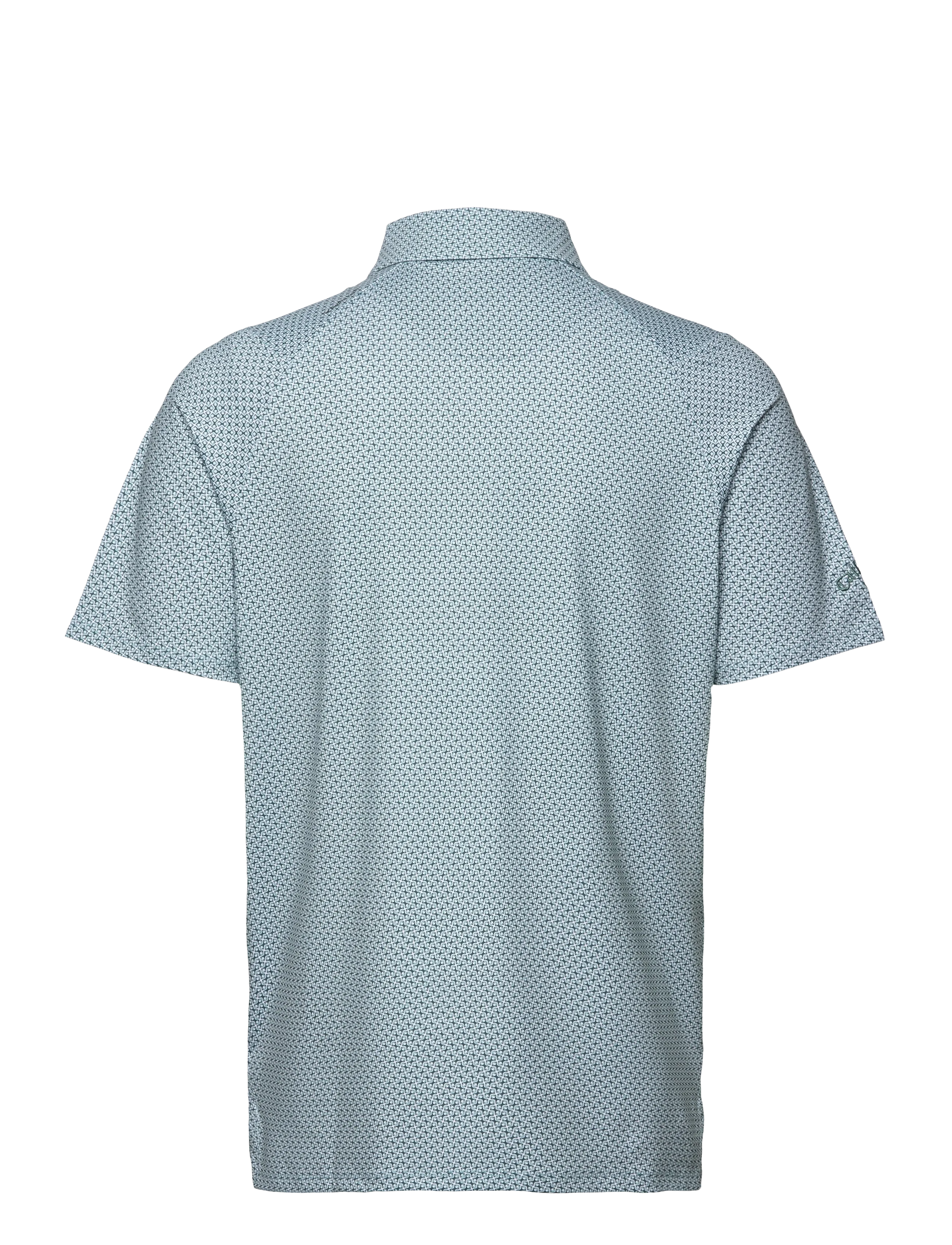 Callaway - Textured Chev Printed Polo - aquifer - 2