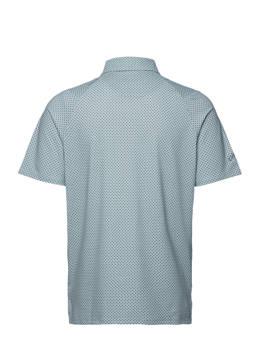 Callaway - Textured Chev Printed Polo - aquifer - 2