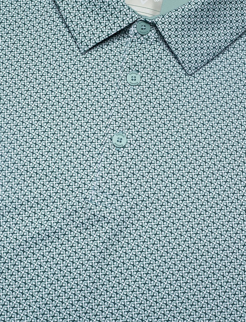 Callaway - Textured Chev Printed Polo - oberteile & t-shirts - aquifer - 4