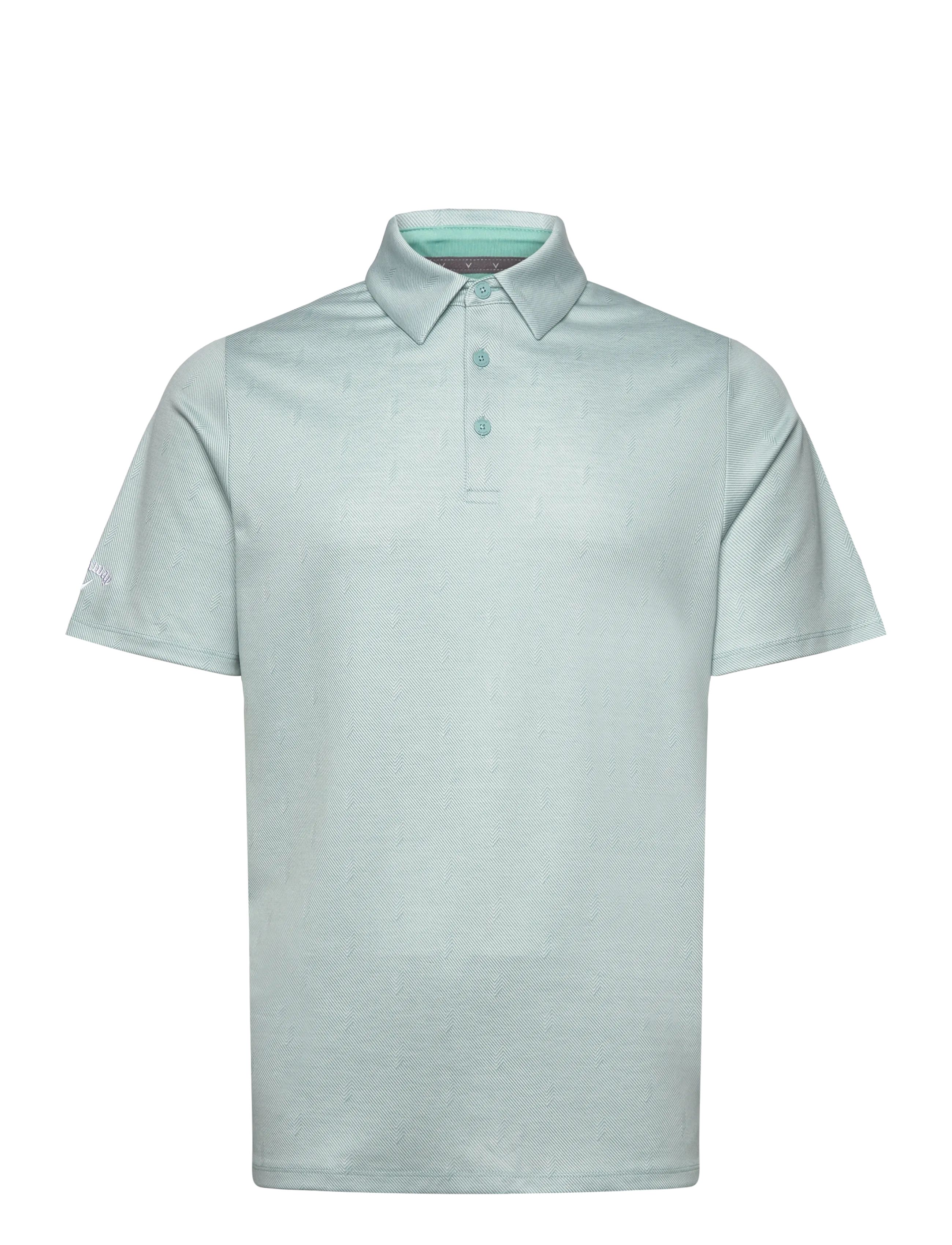 Callaway - Chev Twill Jacquard Polo - aquifer - 1