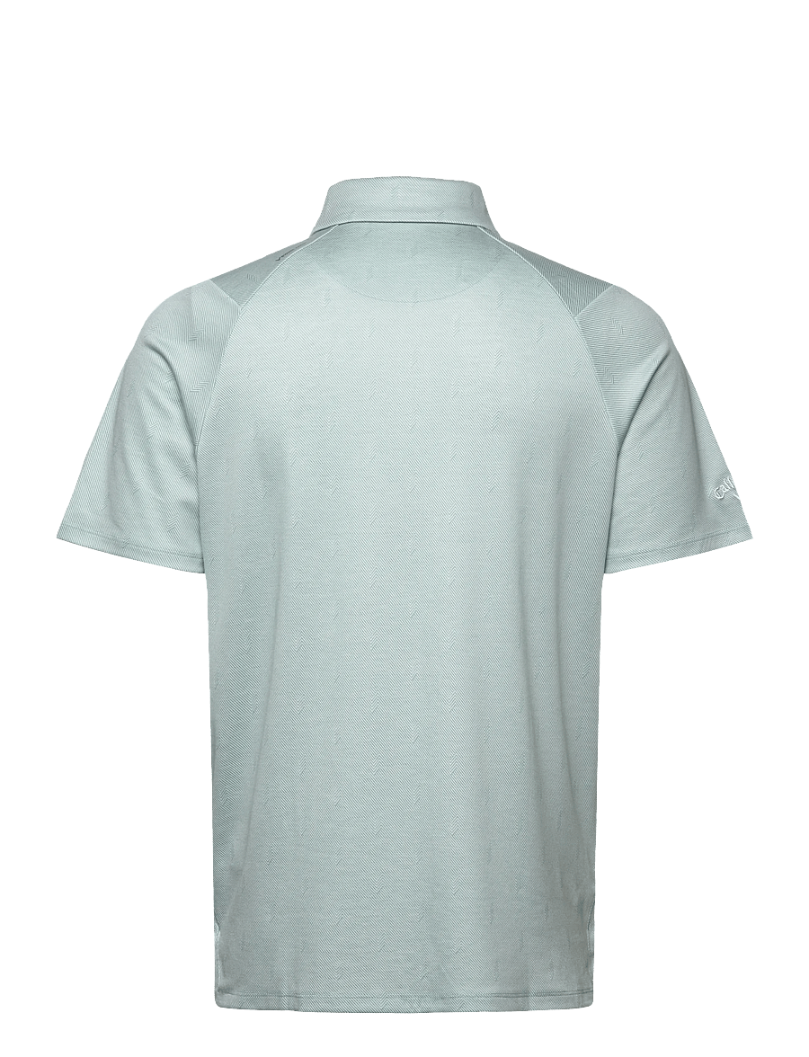 Callaway - Chev Twill Jacquard Polo - aquifer - 2