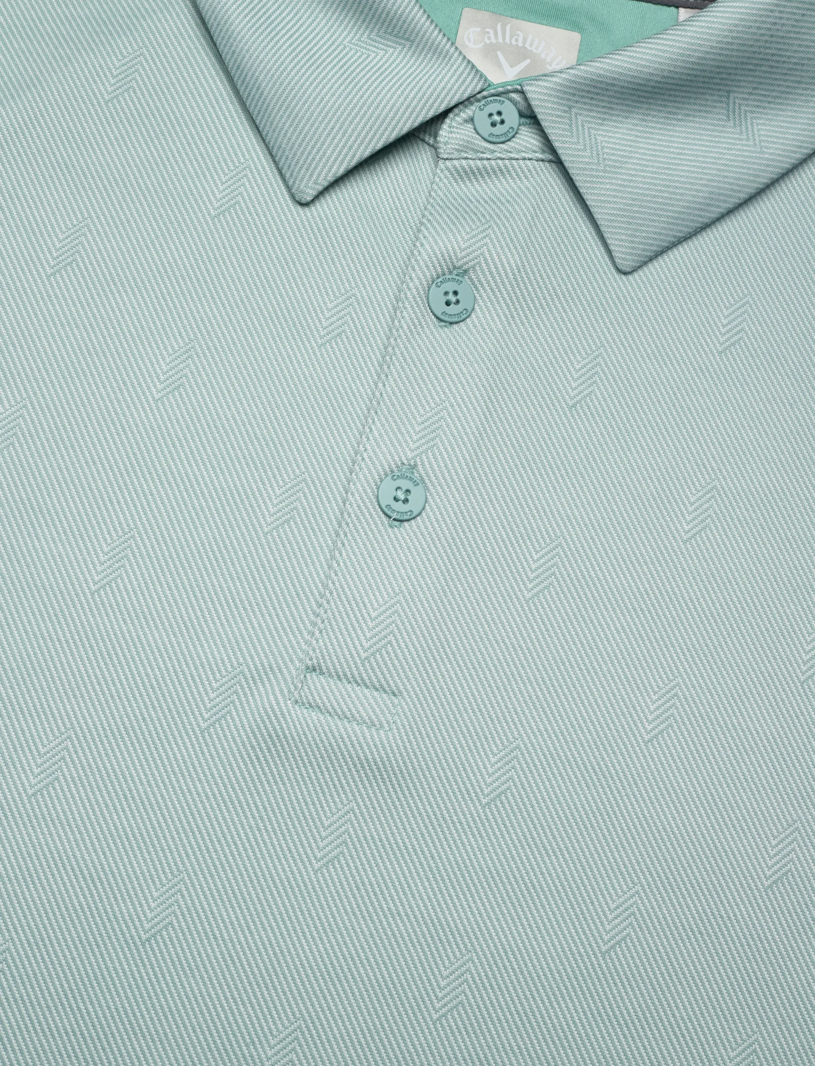 Callaway - Chev Twill Jacquard Polo - aquifer - 4