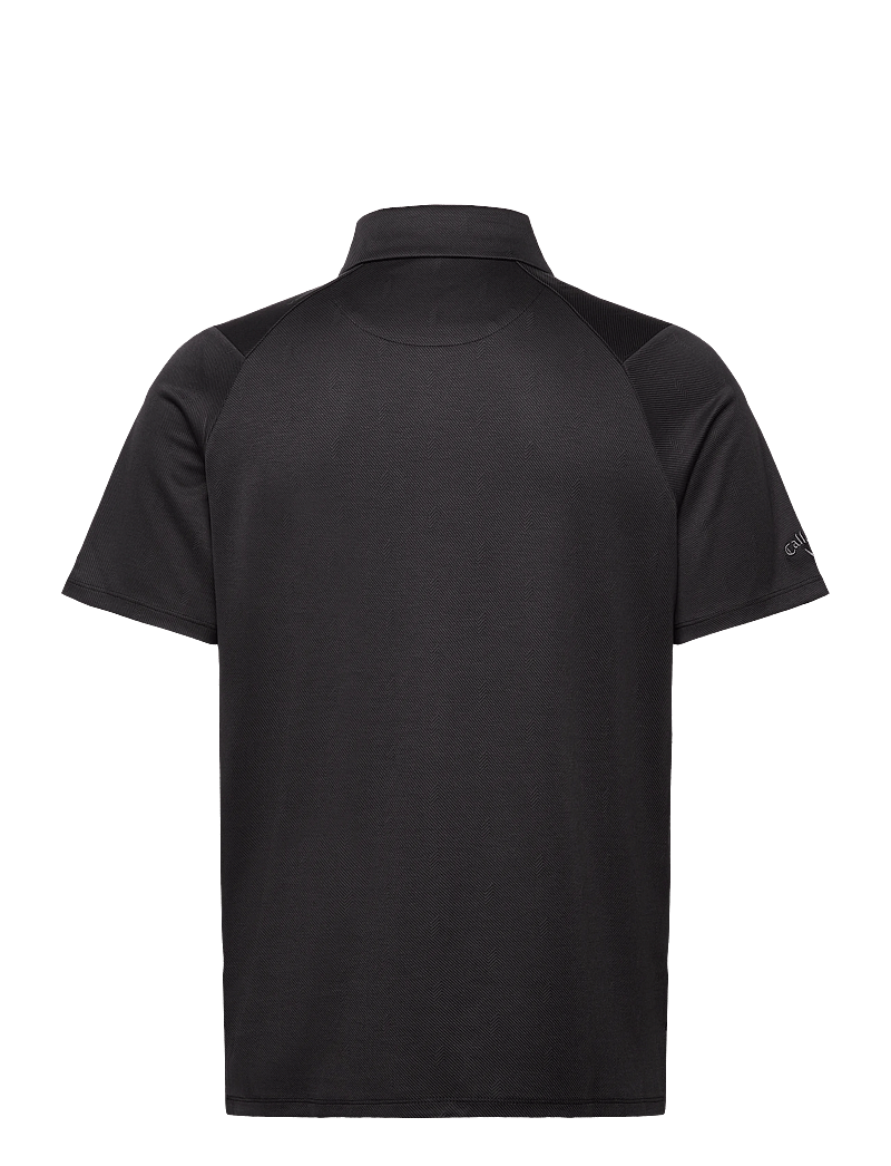Callaway - Chev Twill Jacquard Polo - oberteile & t-shirts - caviar - 2