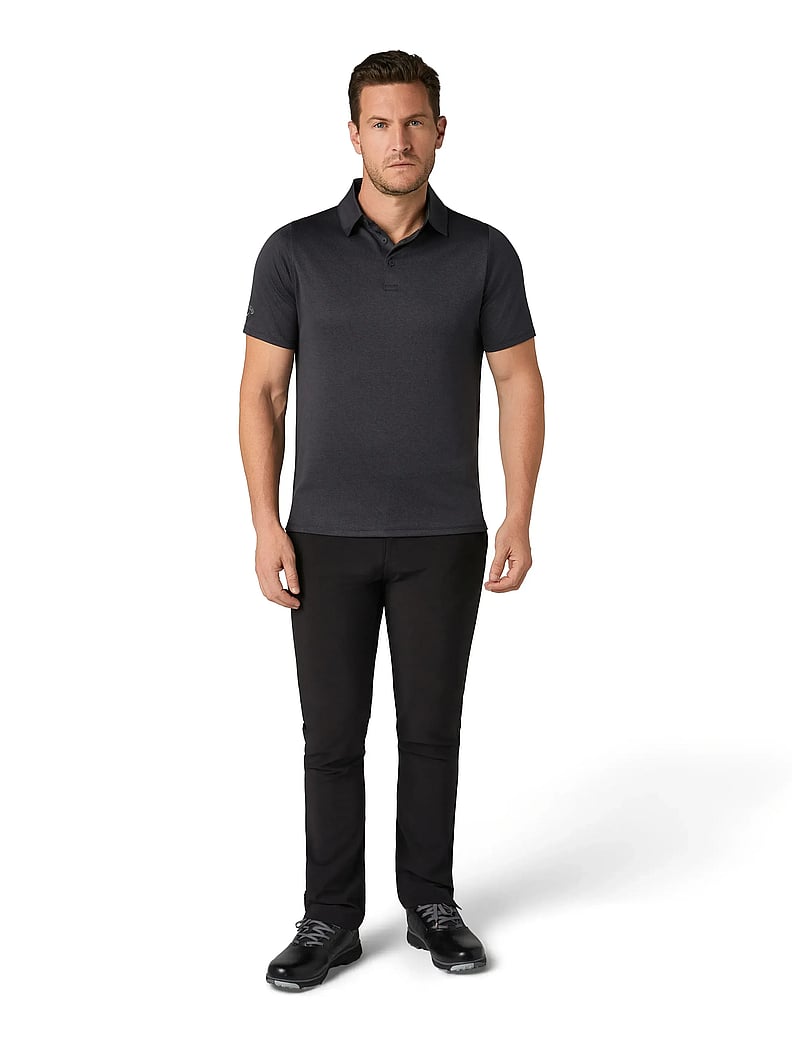 Callaway - Chev Twill Jacquard Polo - oberteile & t-shirts - caviar - 0