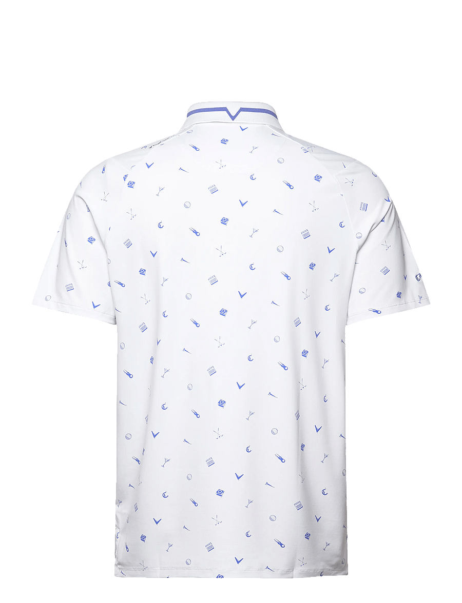 Callaway - Memento Print Polo - bright white - 2