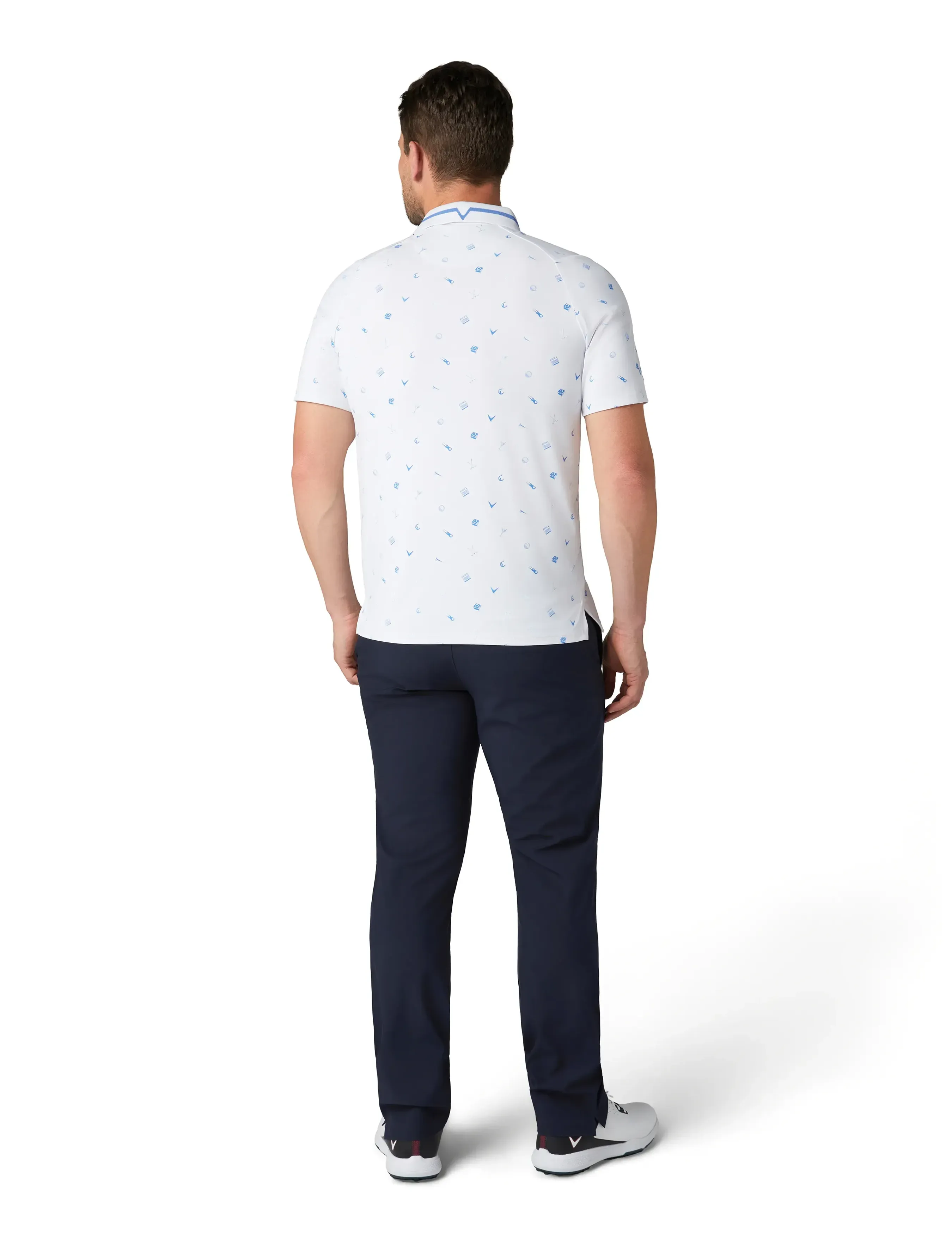 Callaway - Memento Print Polo - bright white - 3
