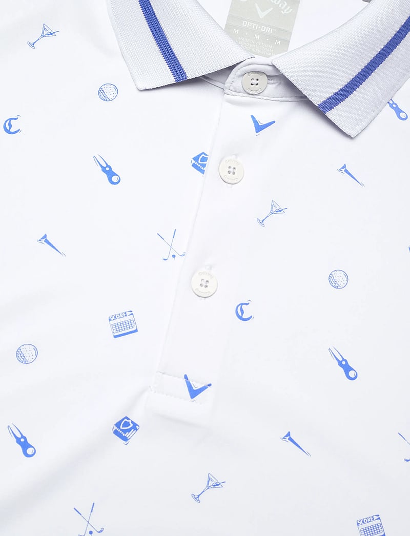 Callaway - Memento Print Polo - alussärgid ja t-särgid - bright white - 4