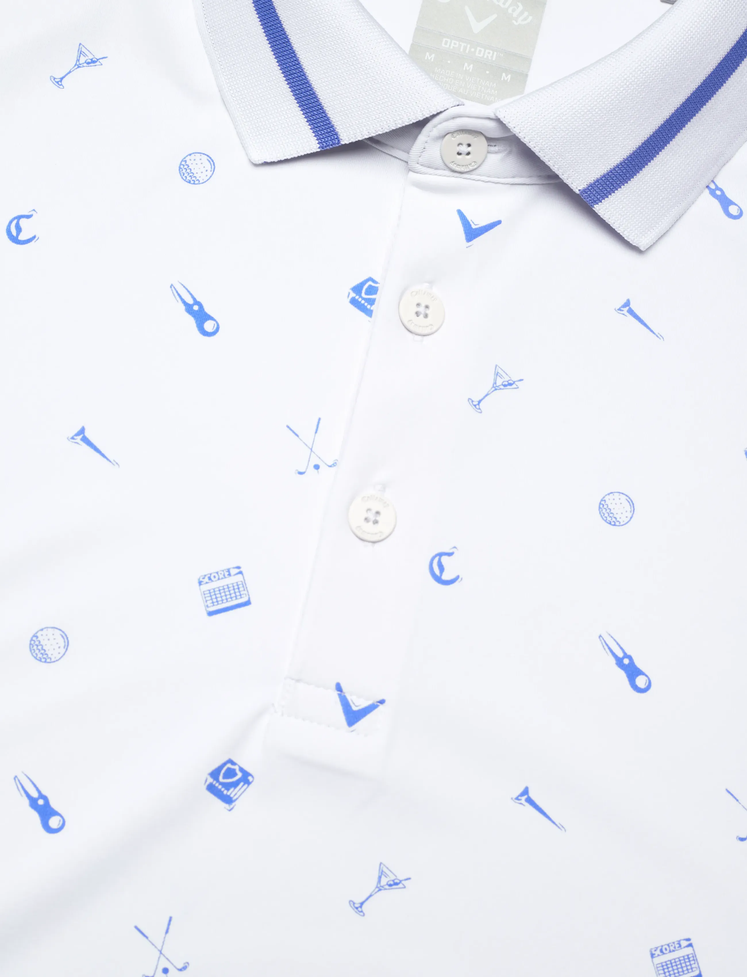 Callaway - Memento Print Polo - bright white - 4